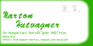 marton hutvagner business card